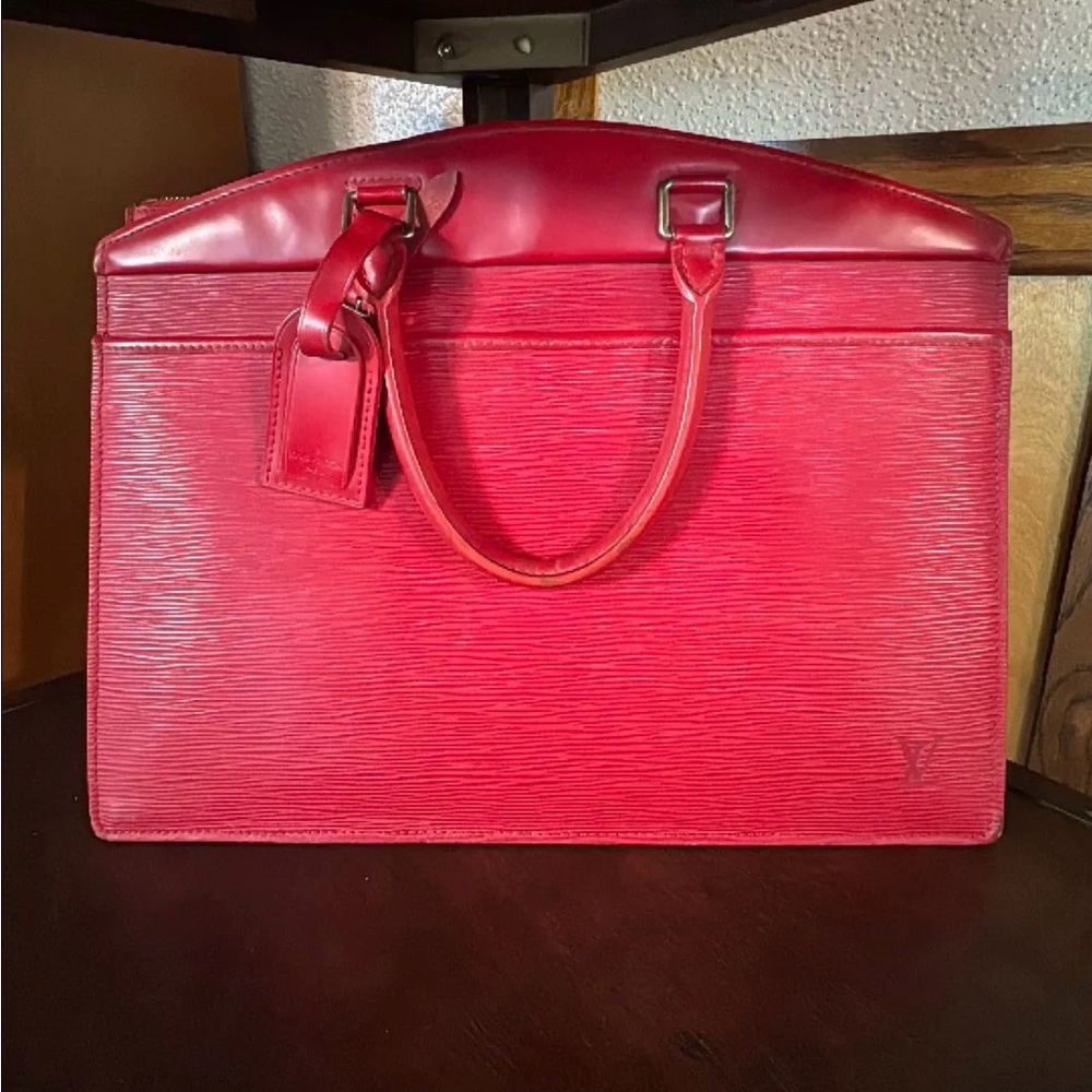 Louis Vuitton Epi Riviera Hand Bag Red